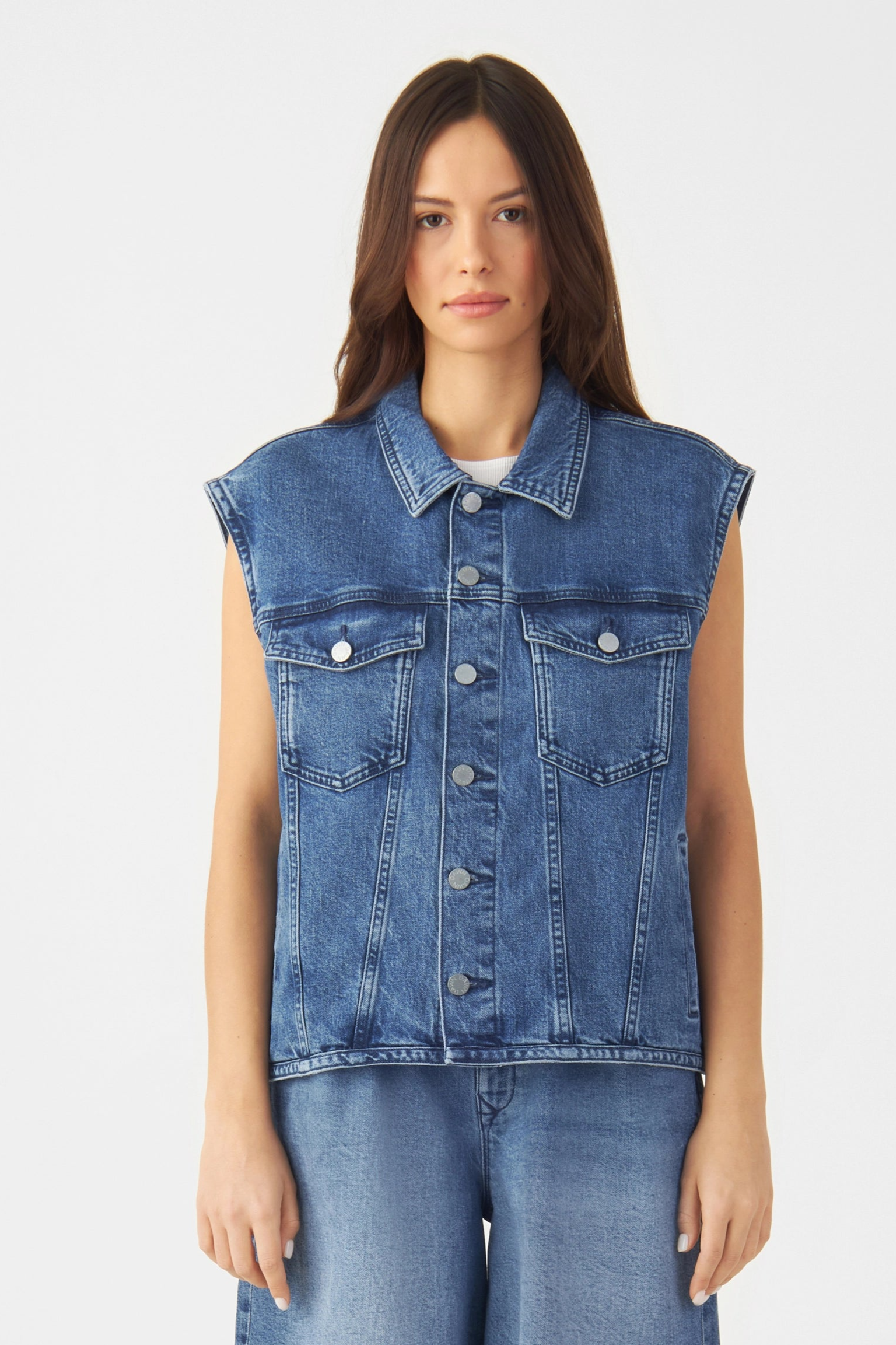 DAWN Vegan Bikervest - Donkerblauw