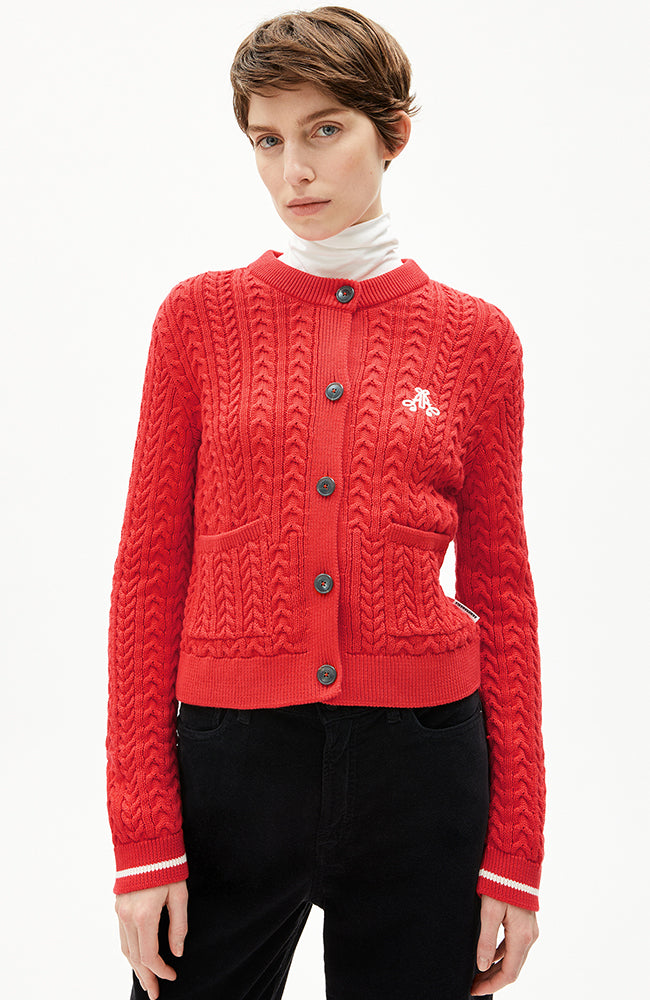 ARMEDANGELS  Cardigan Juliaanas Rood