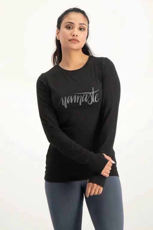 Namaste Core Yoga Longsleeve – Onyx Black