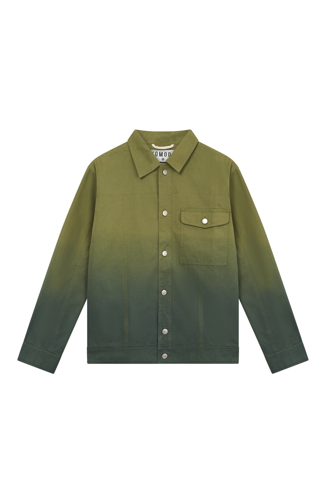 KOMODO mannen vegan Jas Heren Orino Dip Dyed Khaki Green