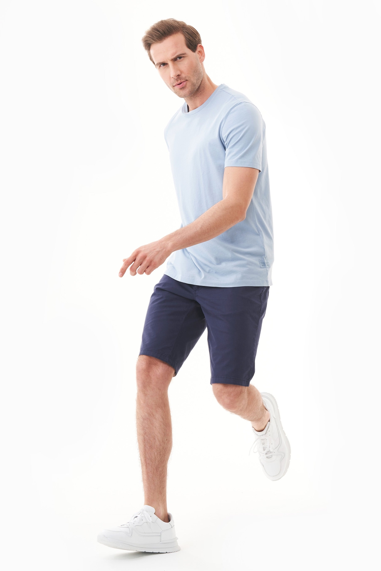 ORGANICATION mannen vegan Slim-Fit Chino Shorts Van Biologisch Katoen
