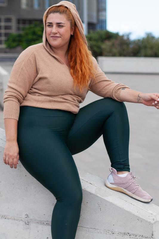 Inaska  Legging Hoge Taille Chill Donkergroen