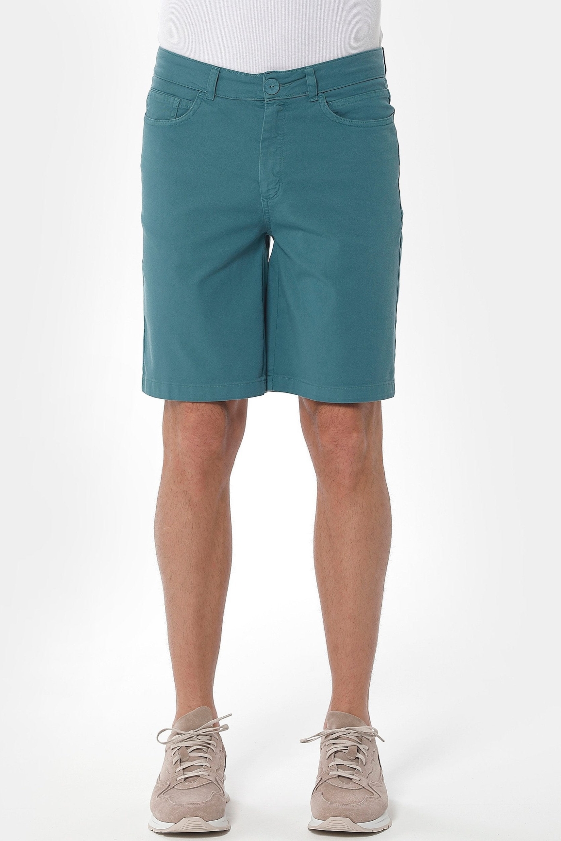 ORGANICATION mannen vegan Korte Broek Five Pocket Petrol Groen