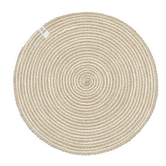 ReSpiin Jute Spiral Tablemat, natural White - Natuurlijke placemat 32cm