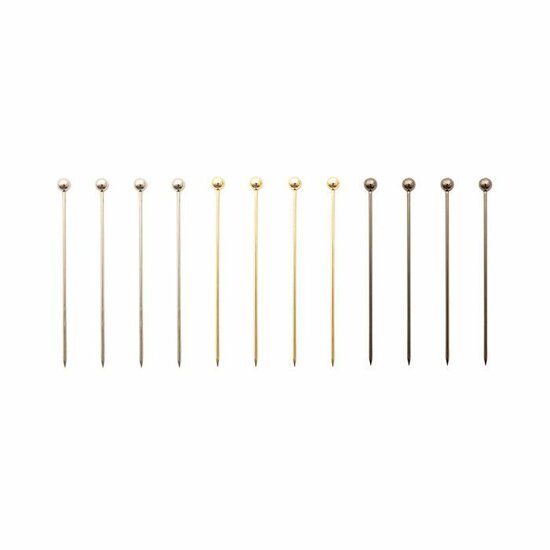 Point Virgule set van 12 RVS cocktail prikkers
