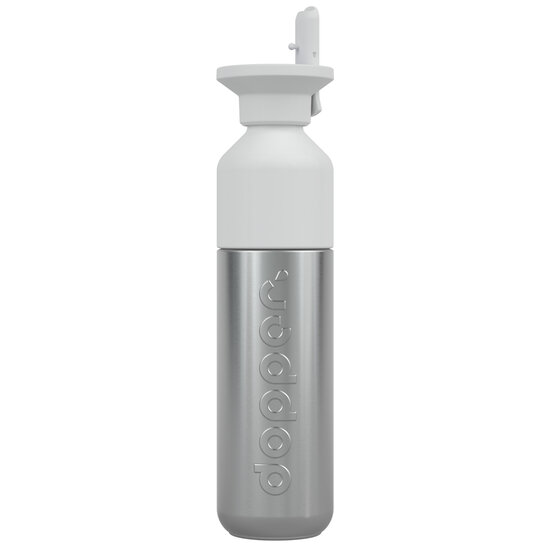 Dopper Steel + Flip Straw dop - RVS waterfles 490ml met rietje