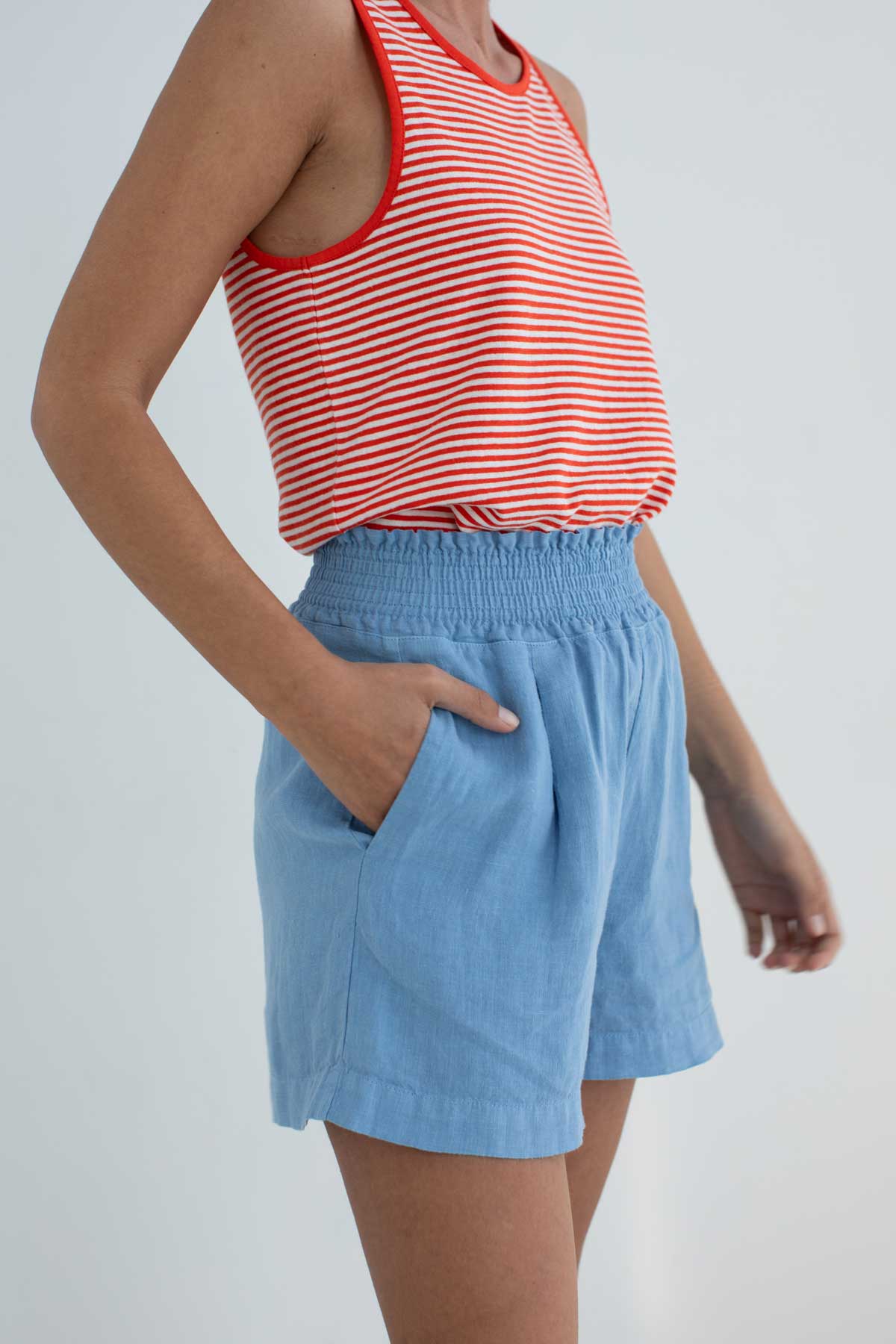 TWOTHIRDS  Shorts Walfisch Denim Blauw