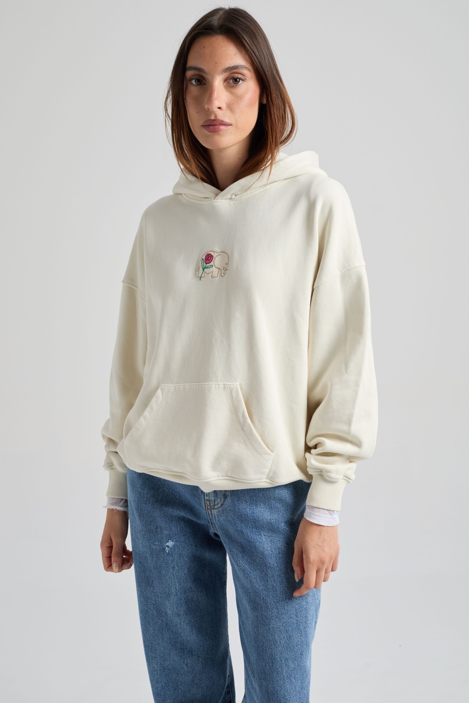Trendsplant  Hoodie Crisantemo Antique White