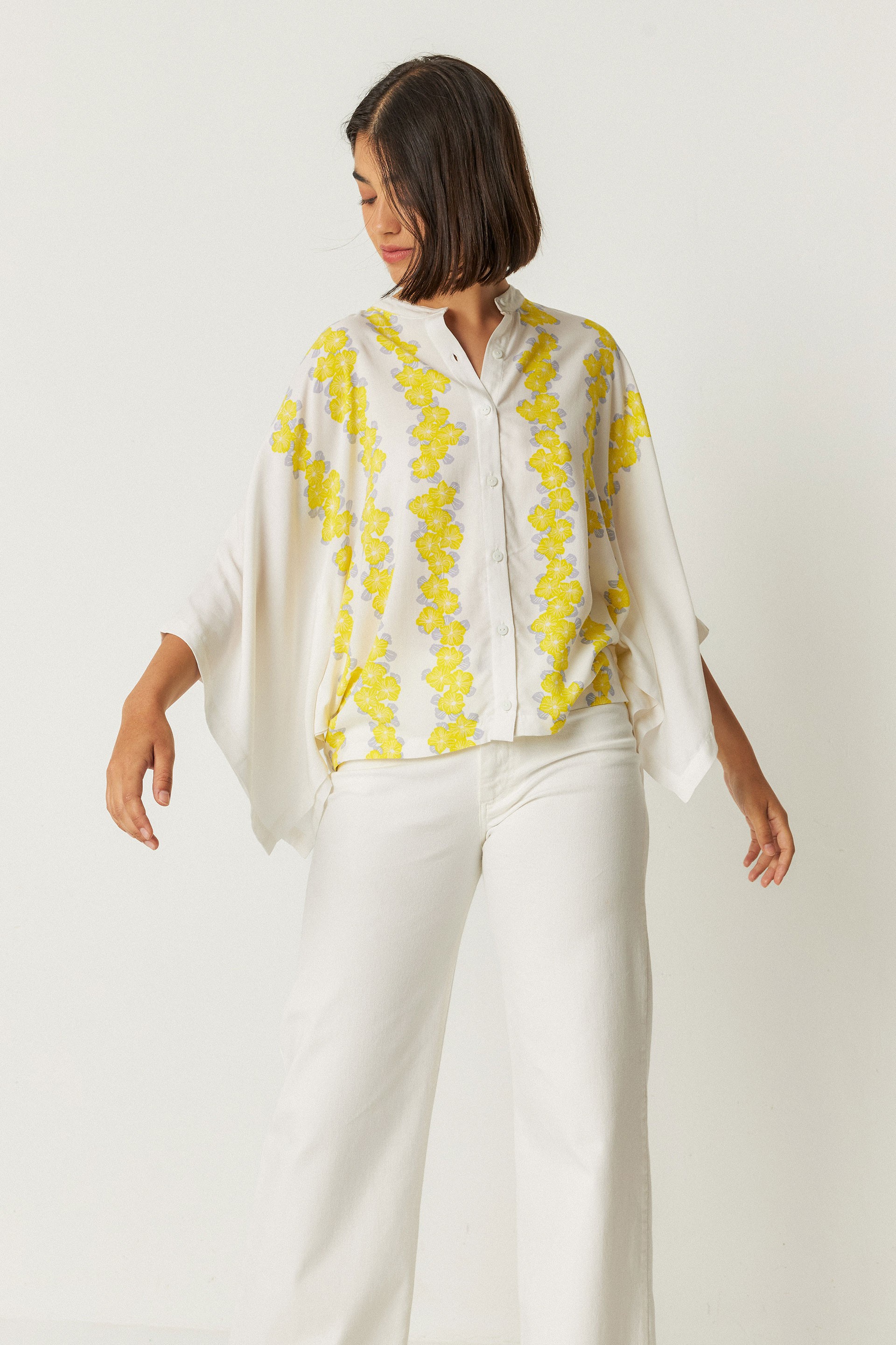 SKFK  Shirt Doltza Wit/Geel