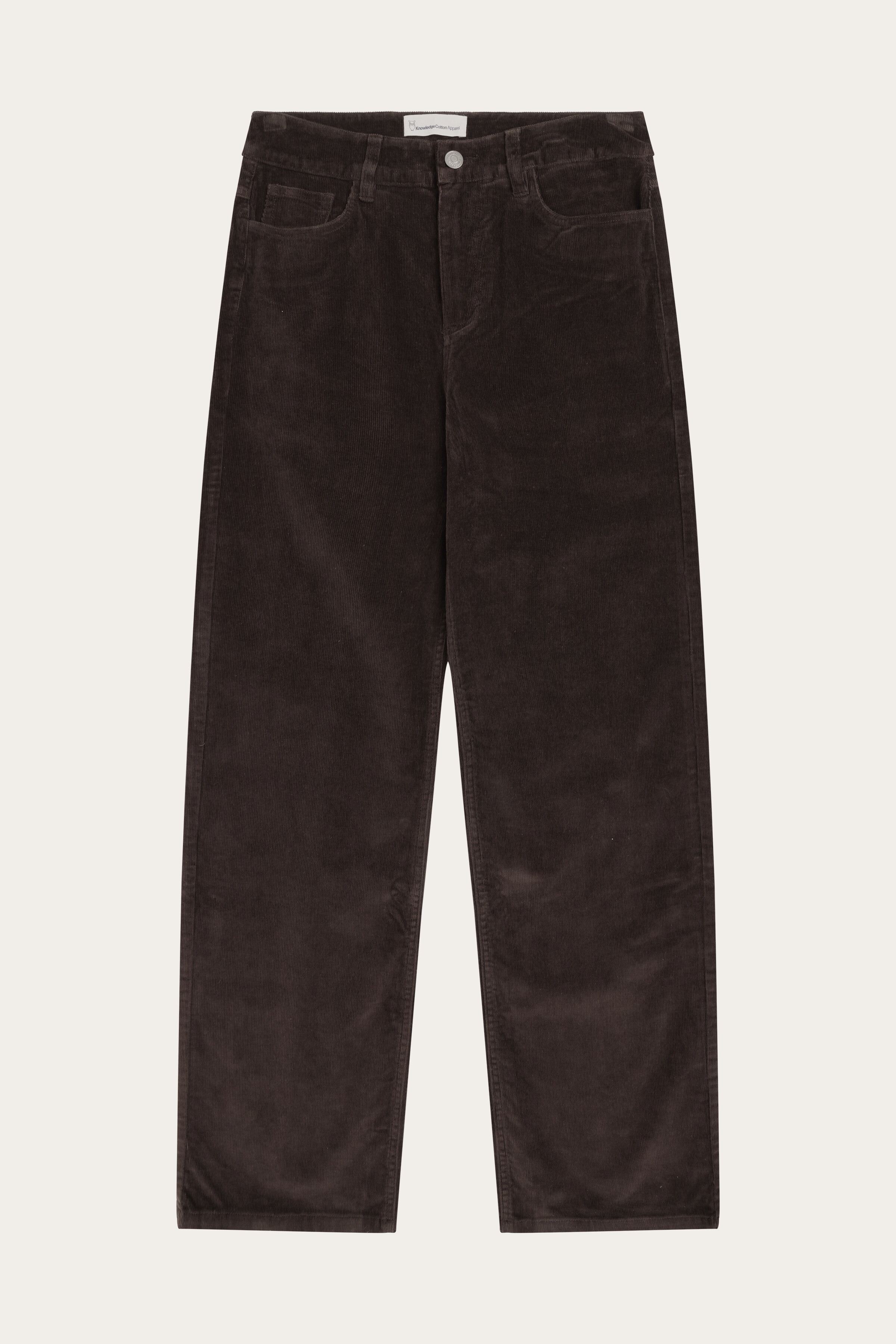 KnowledgeCotton Apparel  Damesbroek Gale Corduroy Chocolade Torte