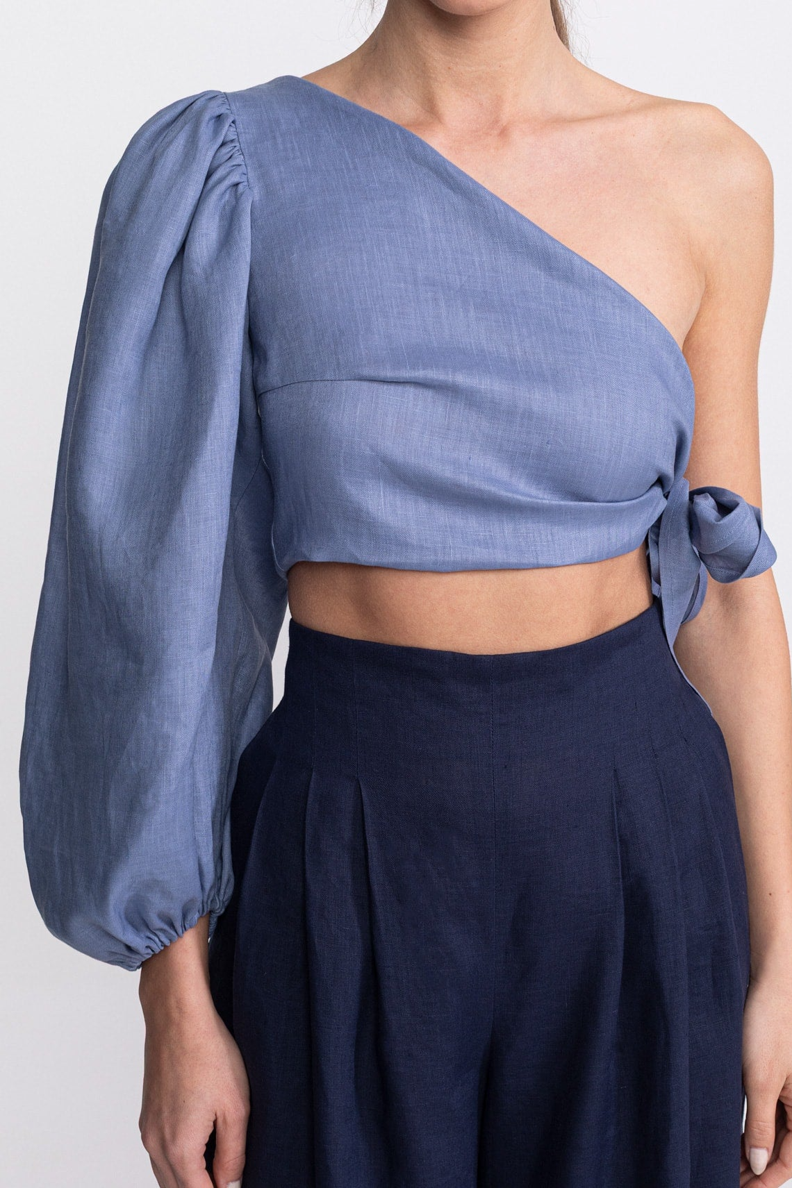 De IONESCU  Crop Top Daia Dusty Blue