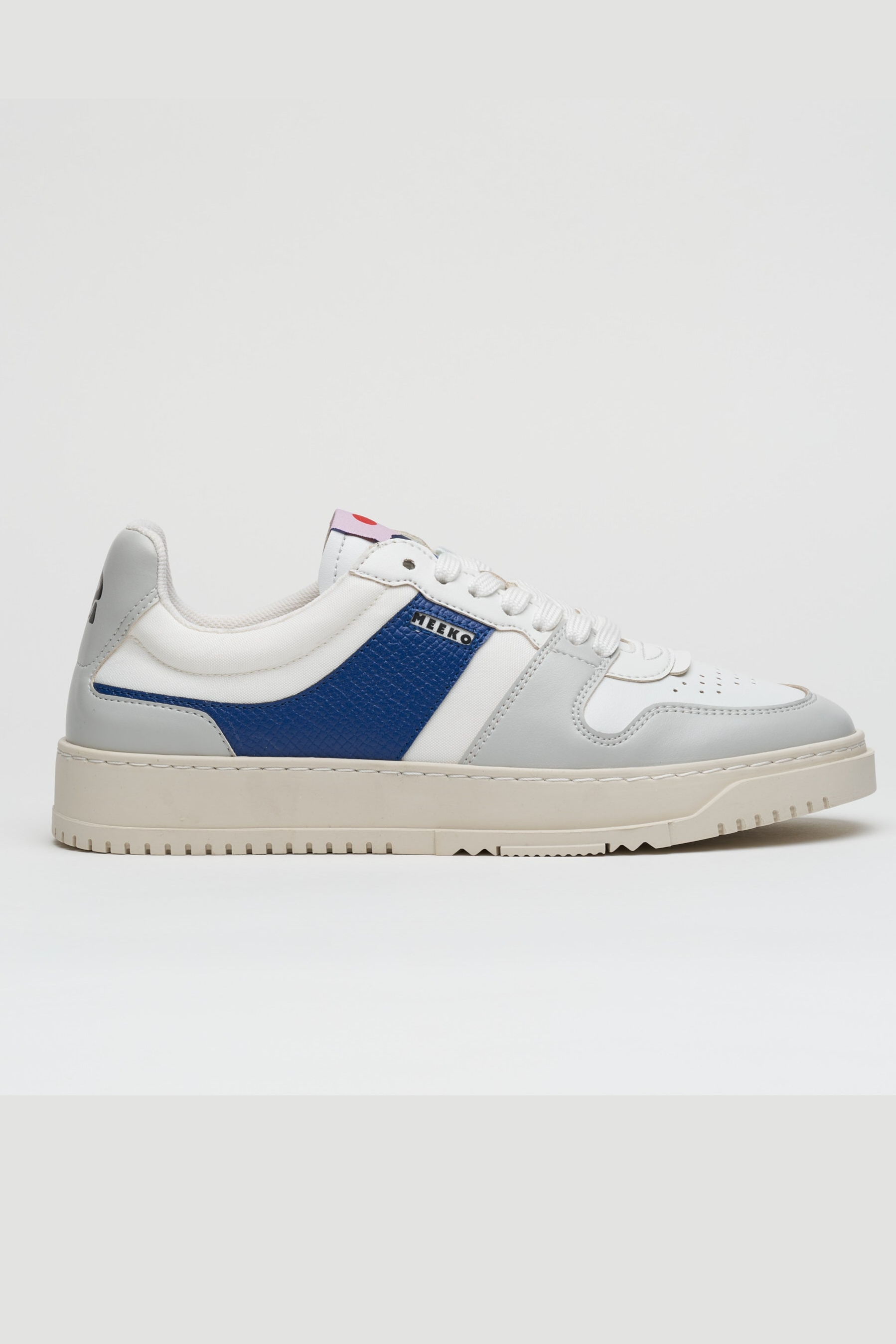 MEEKO mannen vegan Sneakers Kiboko Blauw/Wit