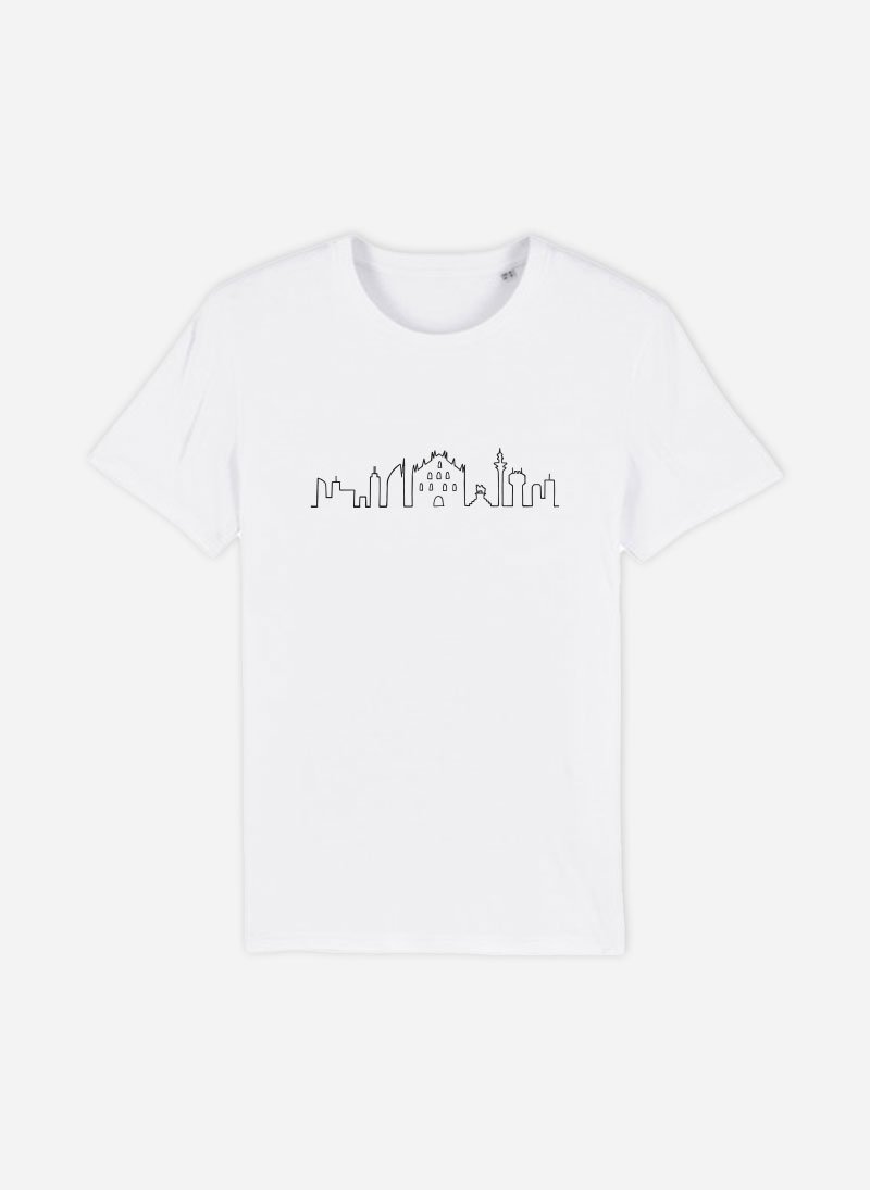 Embroidered Skyline - Milan | Organic Cotton T-shirts