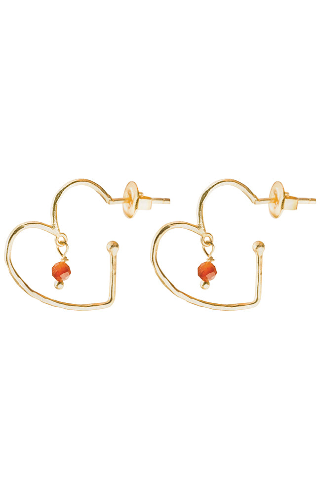 Cheery oorbellen carnelian