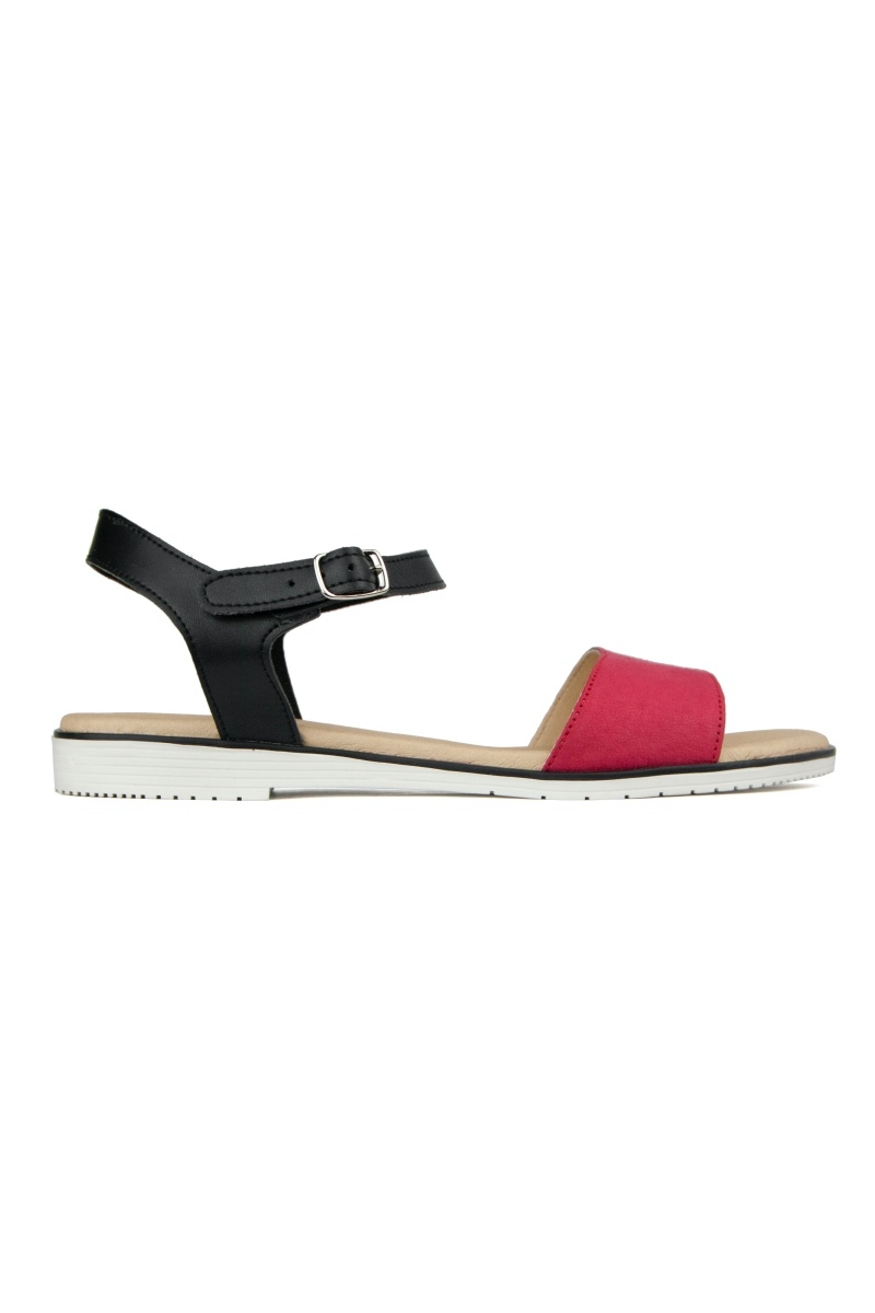 FAIRMA ETHICAL DESIGN  Sandalen Maam Washpapa Zwart & Rood