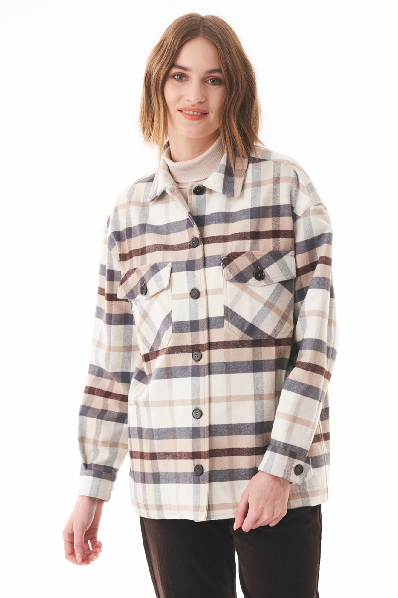 ORGANICATION  Overshirt Bio-Katoen Flanel Multicolour