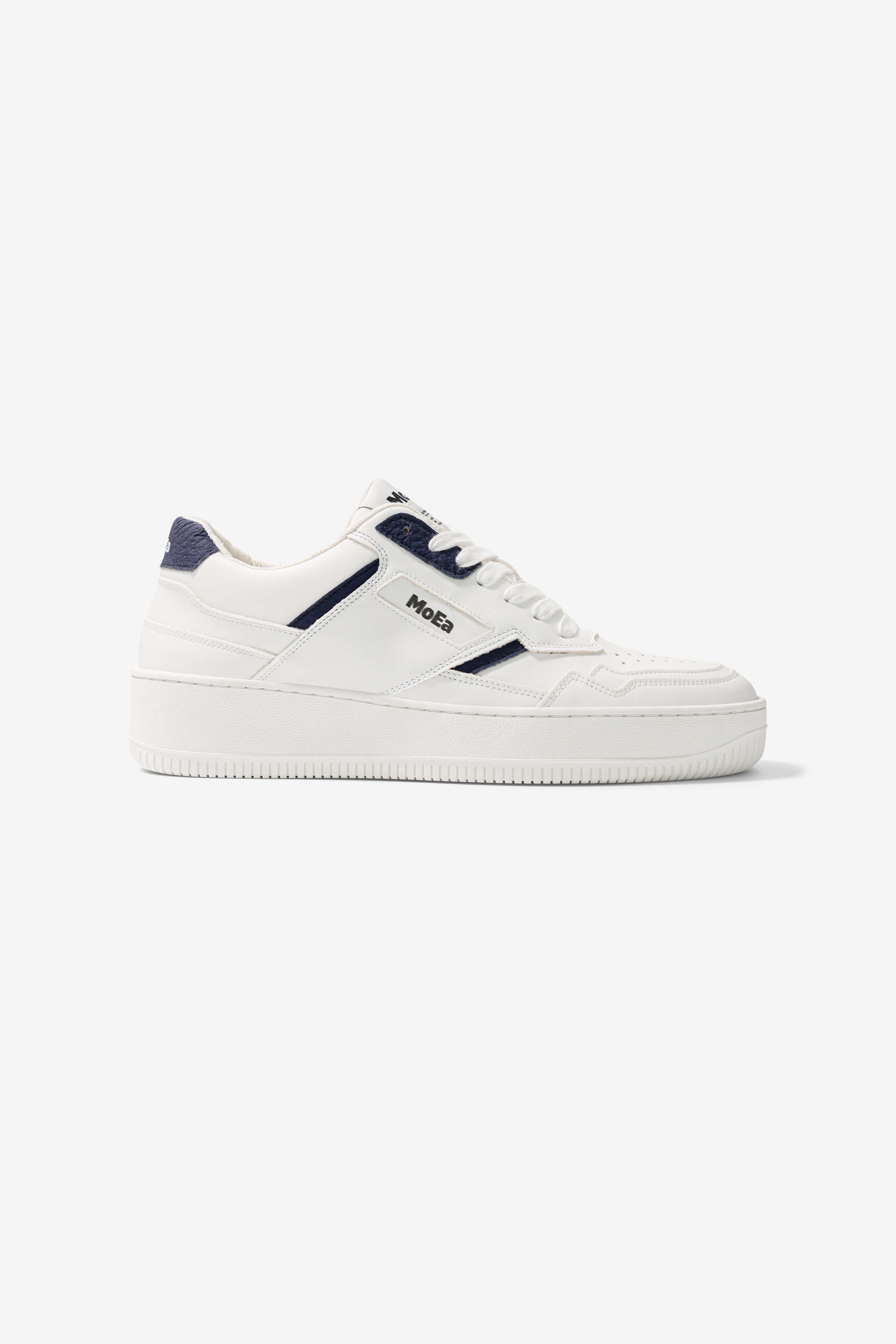 MoEa mannen vegan Sneakers Gen1 Paddestoel Wit & Marine