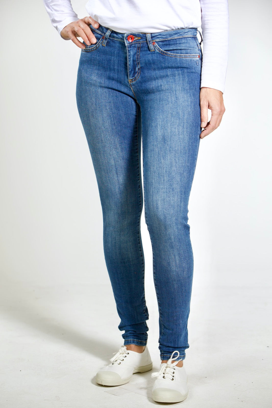 TORLAND  Skinnyjeans Rosa Mid Indigoblauw