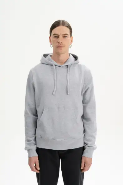 MELA mannen vegan Hoodie Tican Grijs Melange