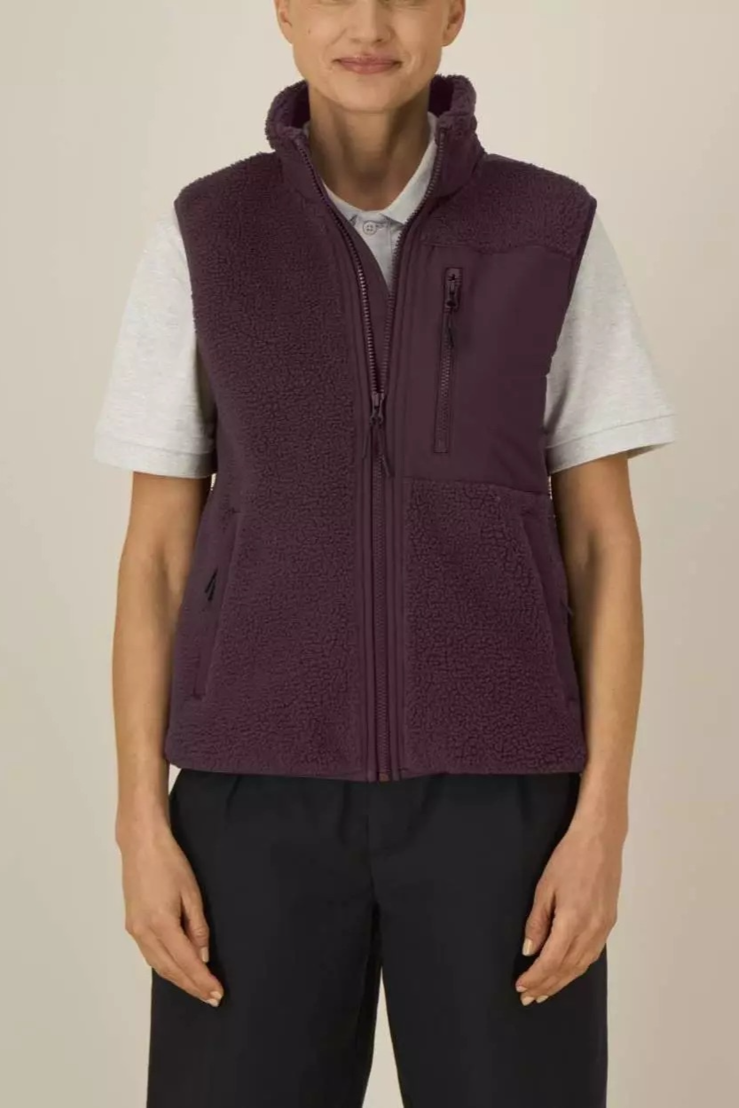 UNIPOLAR  Vest Lin Rood Bruin