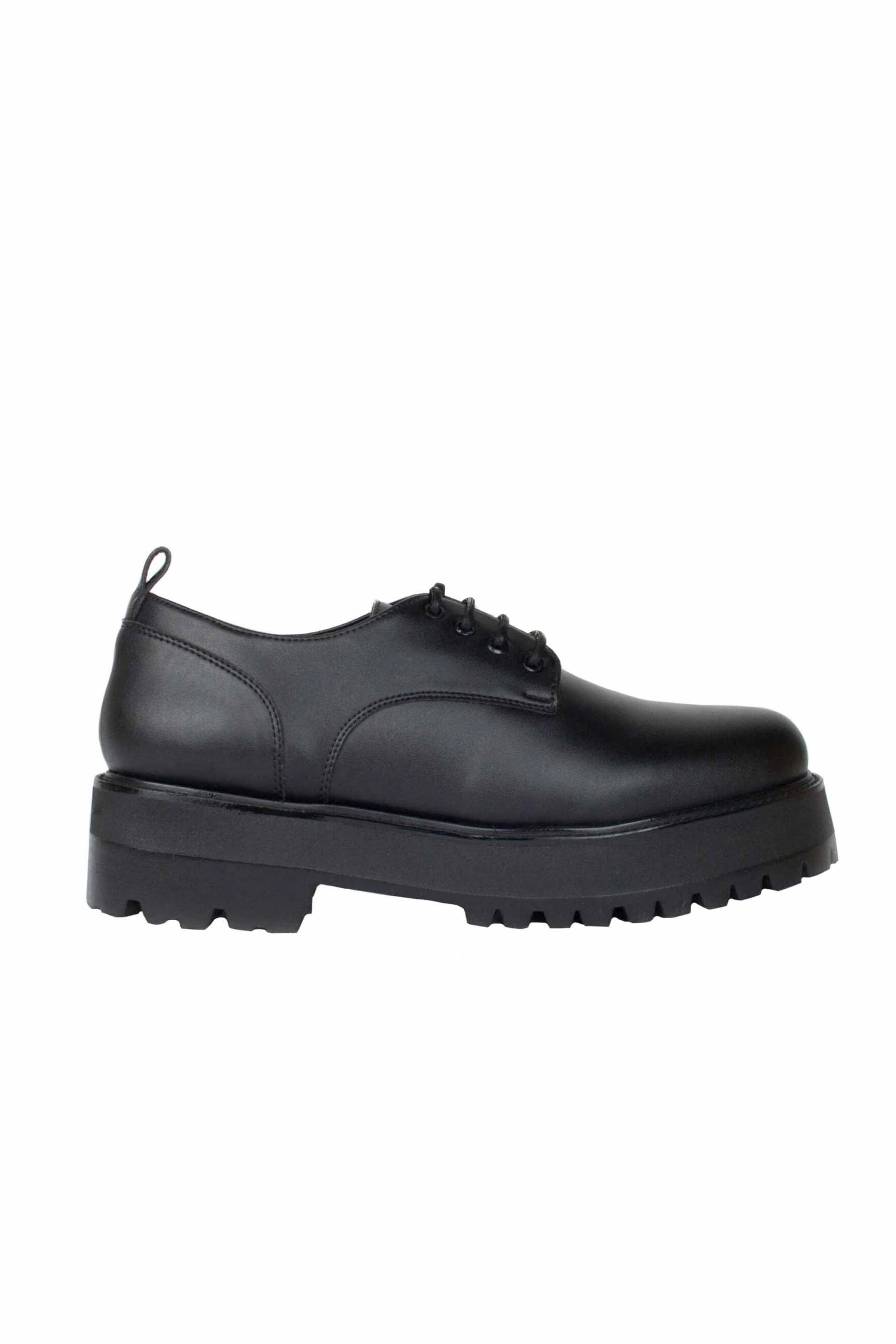 Green Laces mannen vegan Schoenen Derby Farah Chunky Zwart
