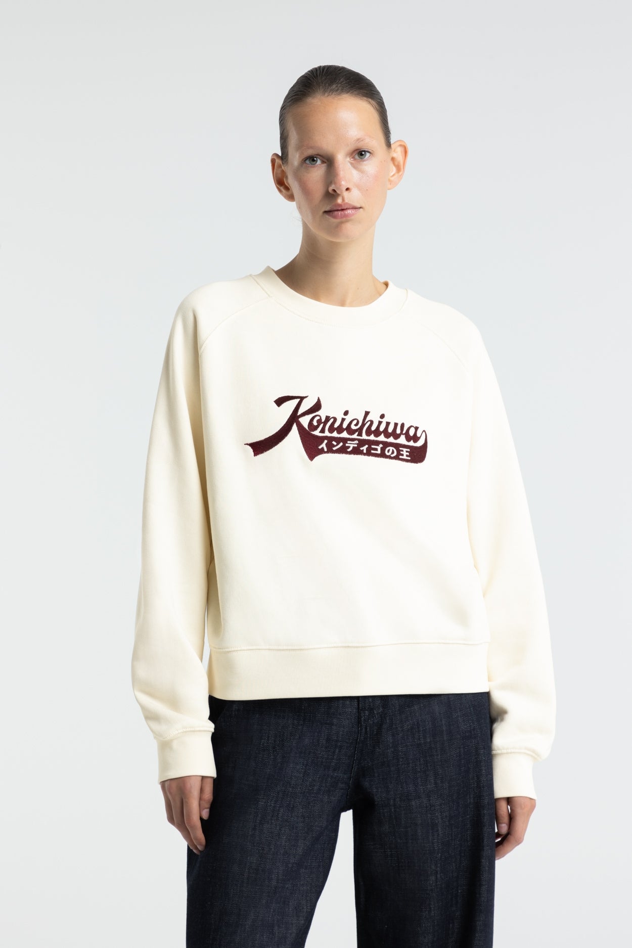 Kings of Indigo  Sweatshirt Tajima Cloud Dancer Wit