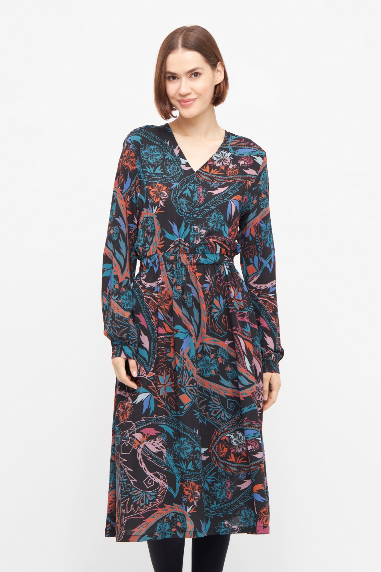 Widda  Jurk Varbo Paisley Patroon Multicolor