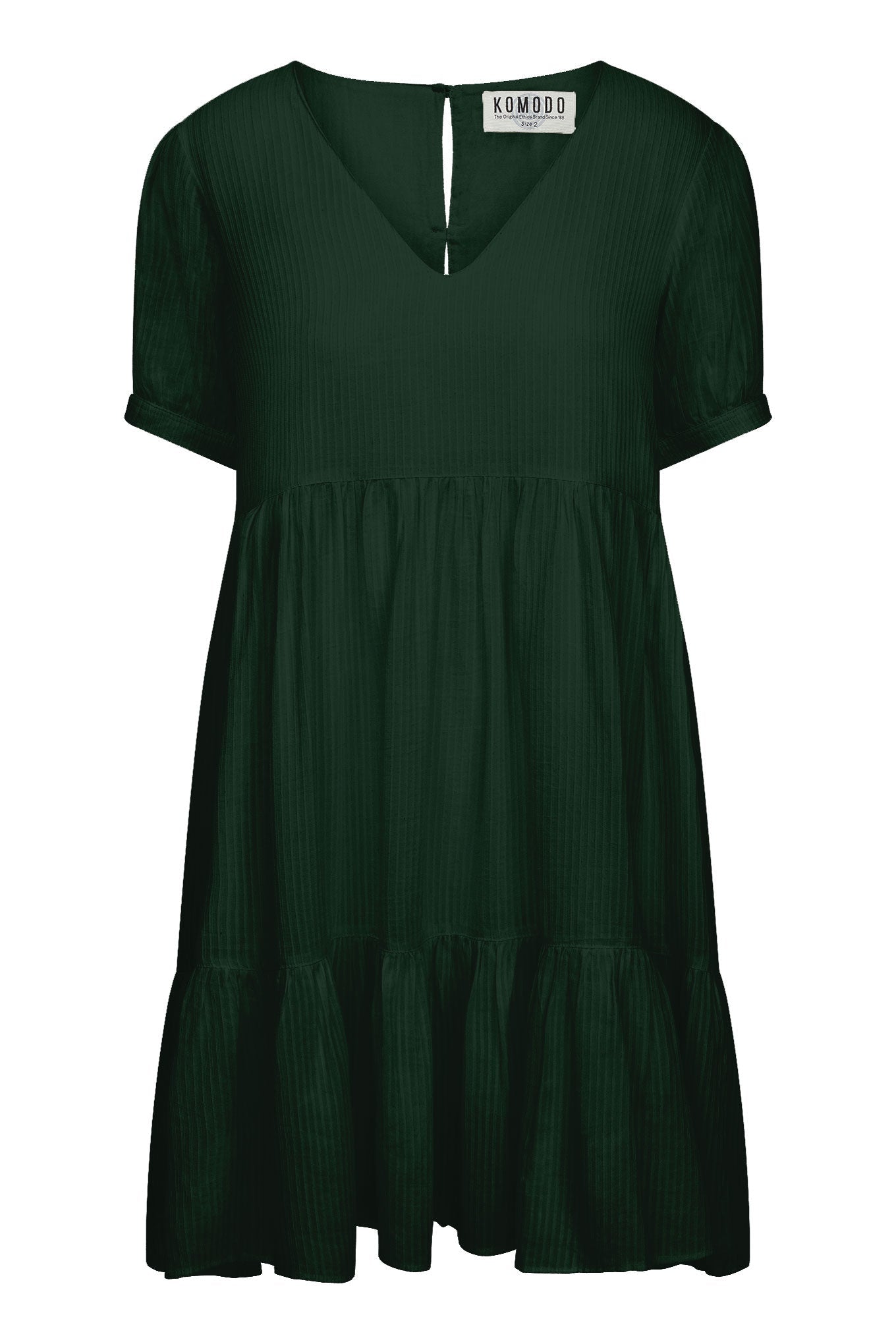 KOMODO  Sky Mini-Jurk Van Maisstof Forest Green