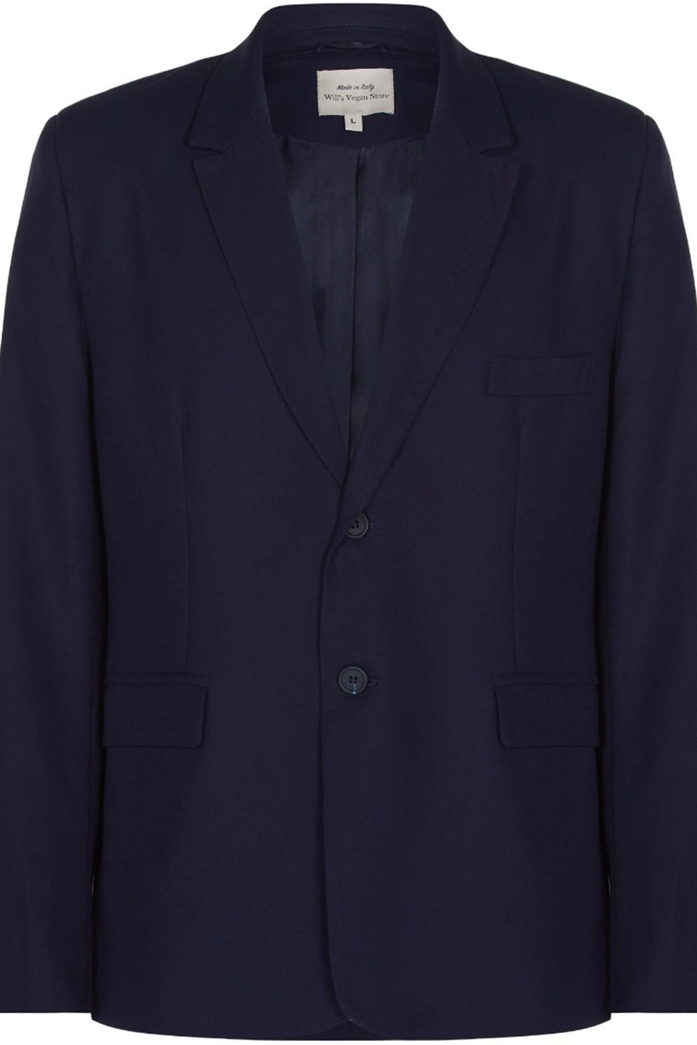 Will's Vegan Store mannen vegan Blazer Tweedelig Pak Donkerblauw