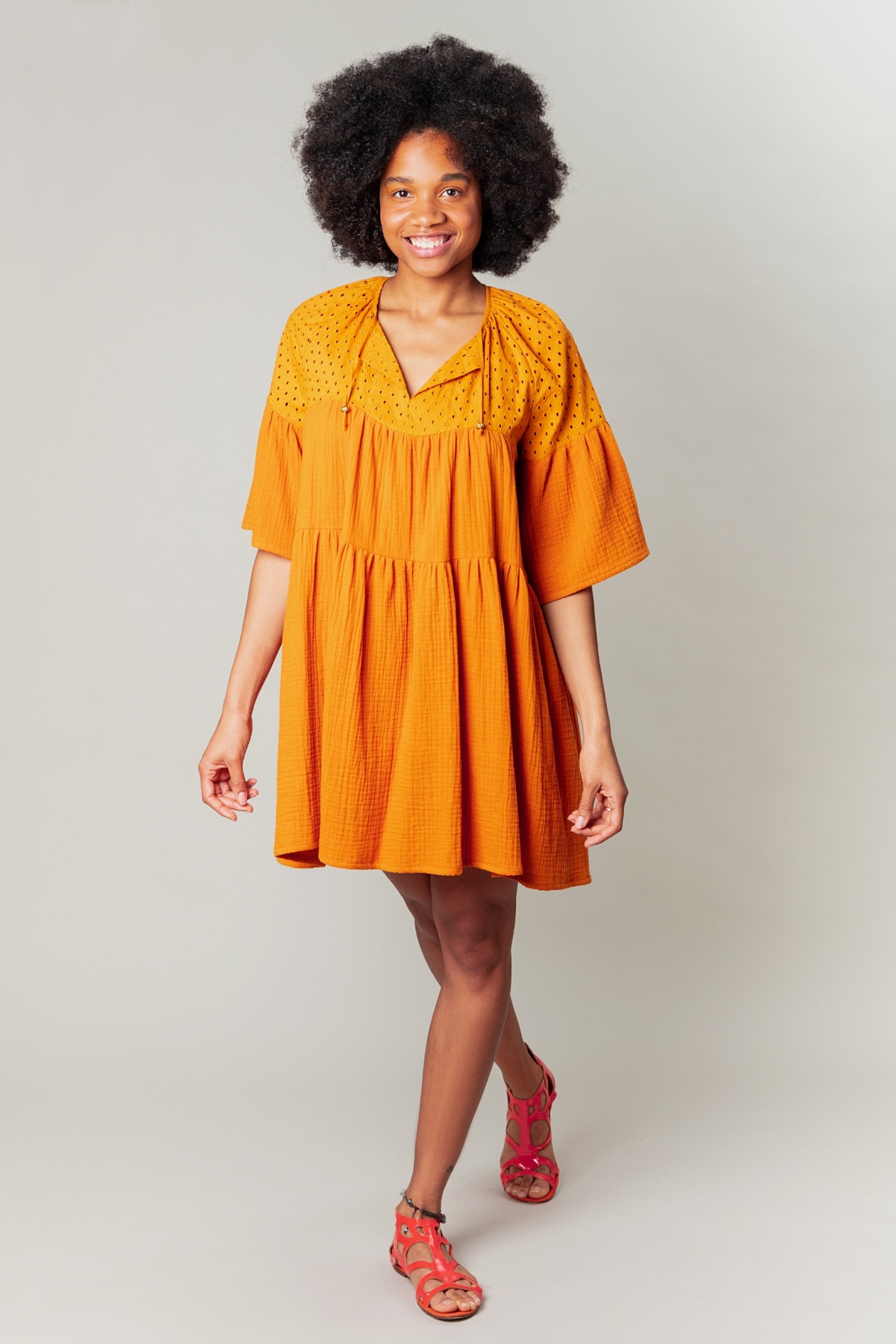 MAHLA  Delilah Jurk Burned Orange