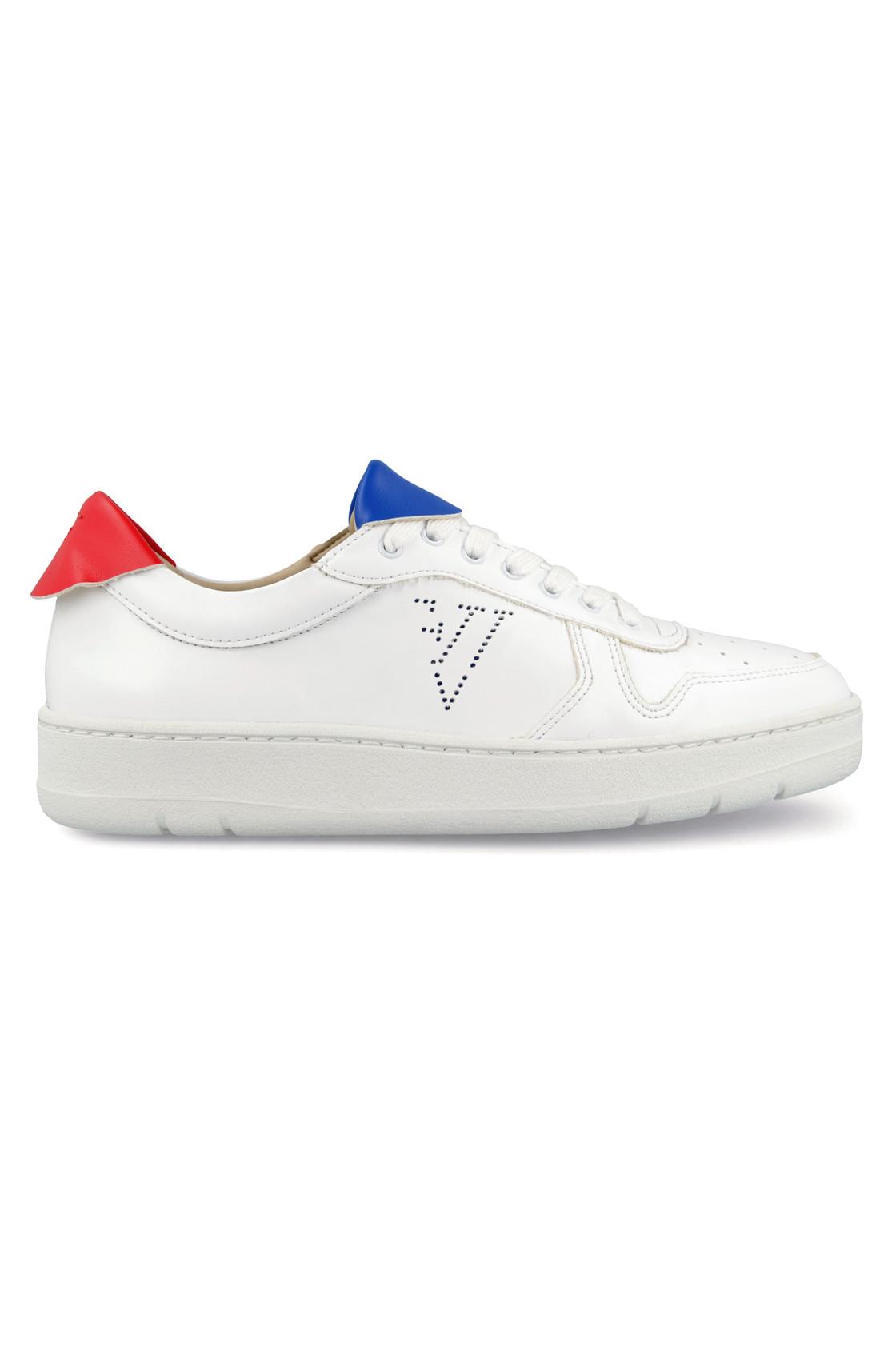 Ella & Witt mannen vegan Davis Sneaker Wit, Rood & Blauw
