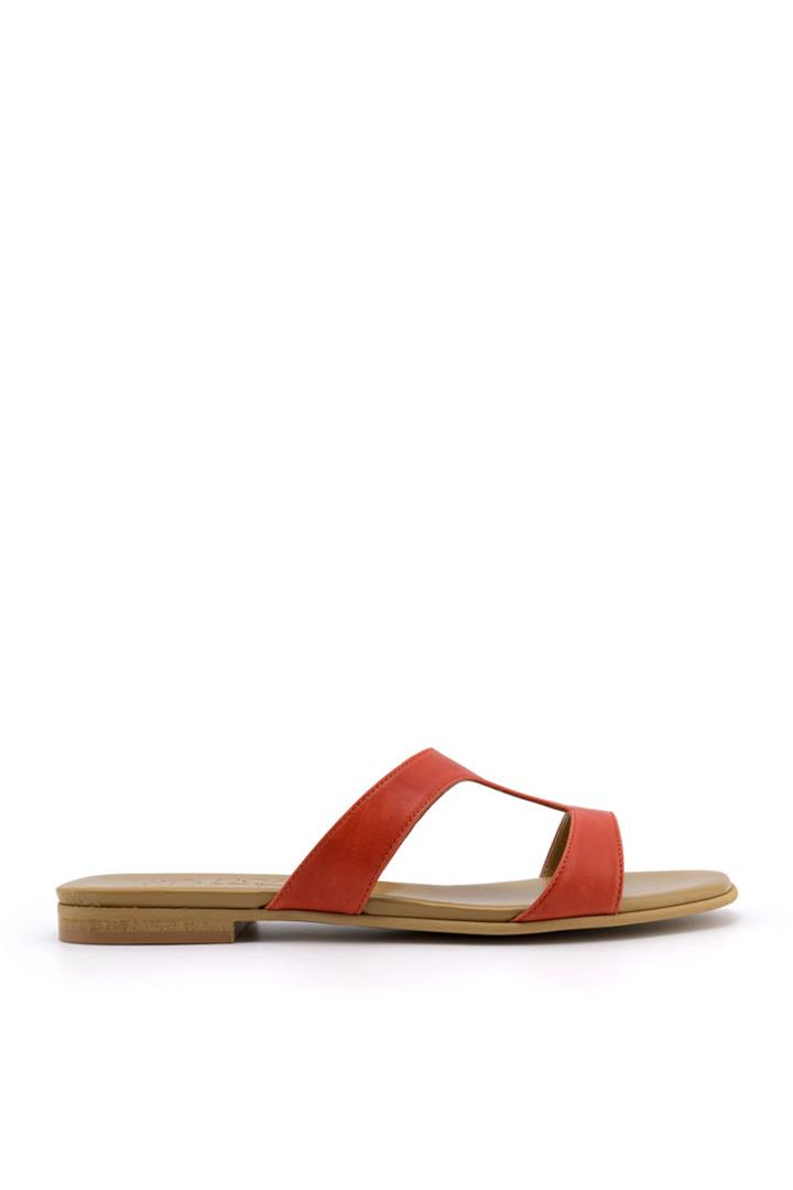 Noah  Open Sandal Letizia Nappa - Red Orange