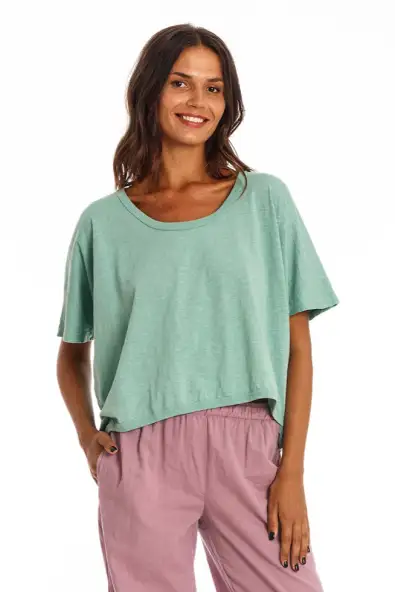 RAVENS VIEW IBIZA  T-Shirt Vierkant Cameo Groen