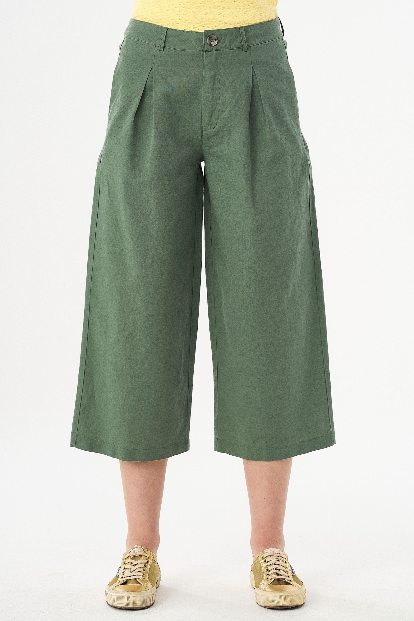 ORGANICATION  Culottebroek Linnenmix Groen