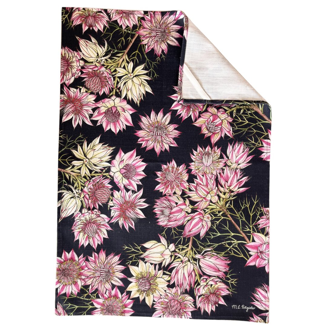 Floral Tea Towel Cotton - Serrurias