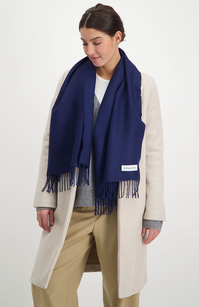 Sjaal baby alpaca navy