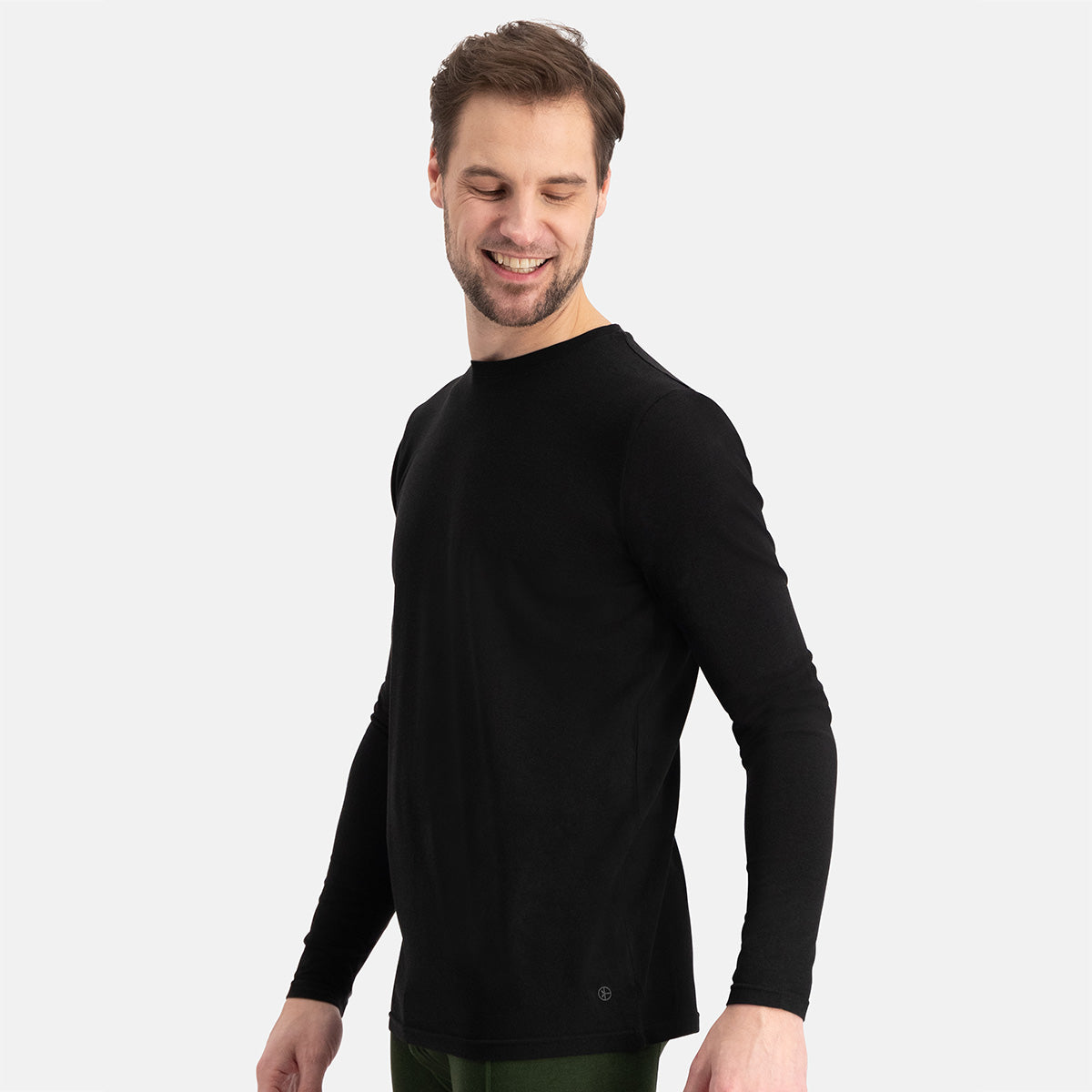 T-Shirts lange mouw Rolf ronde hals (2-pack) - Zwart