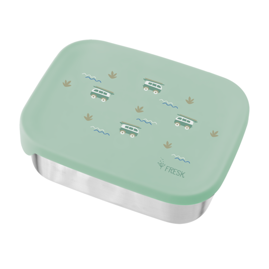 Fresk RVS Lunchbox Surf Boy - broodtrommel met siliconen deksel