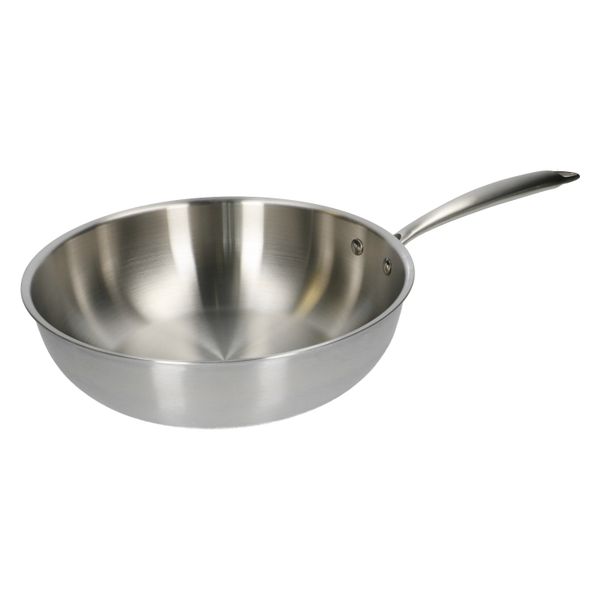 Wok, 3-laags, rvs, PFAS-vrij, Ø 28 cm