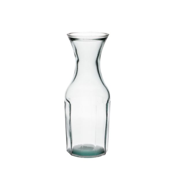 Karaf met facetten, gerecycled glas, 1 liter