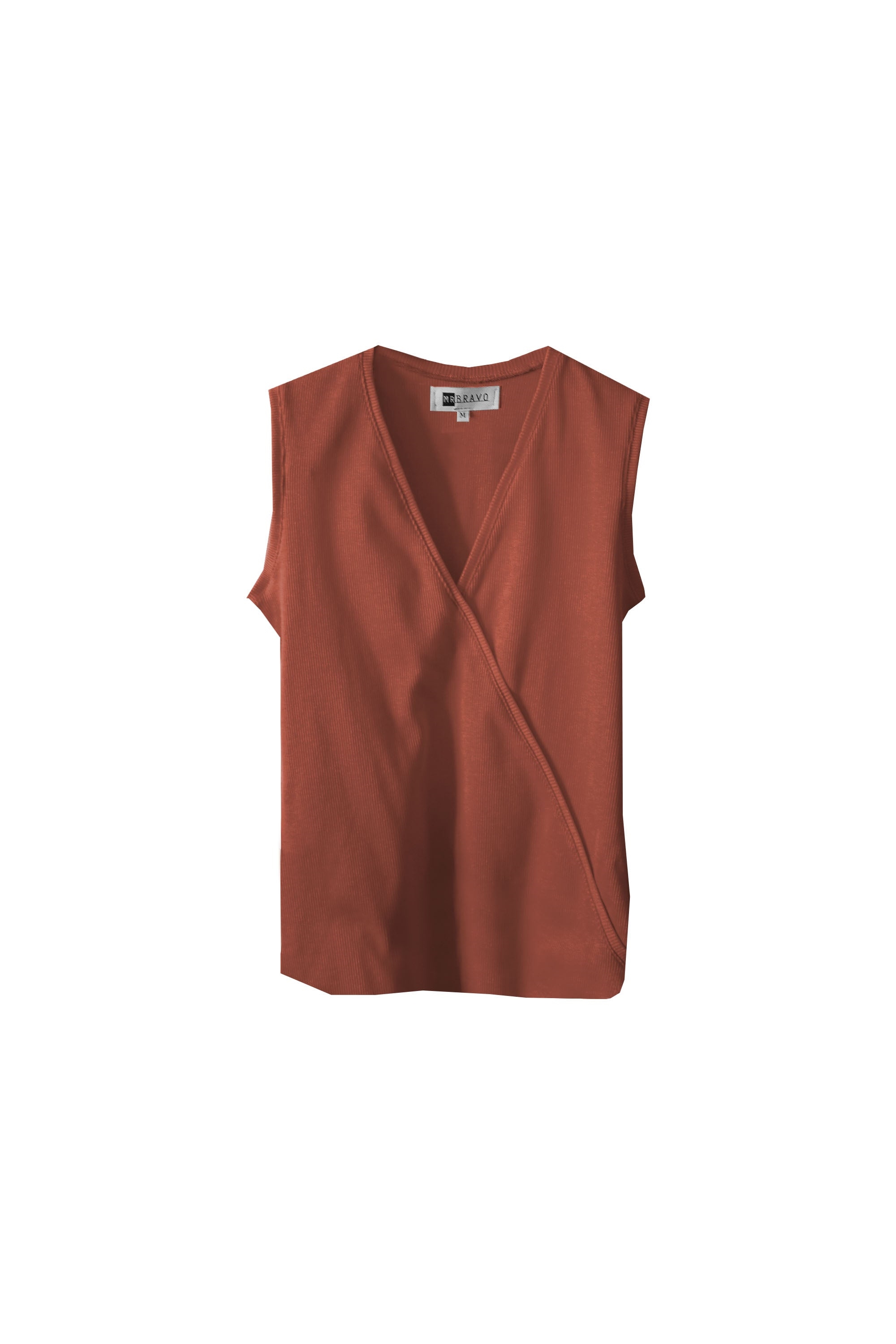M.R BRAVO  Mouwloze Top Sun Red