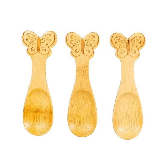Sass & Belle butterfly bamboo spoons, bamboehout vlinder lepels