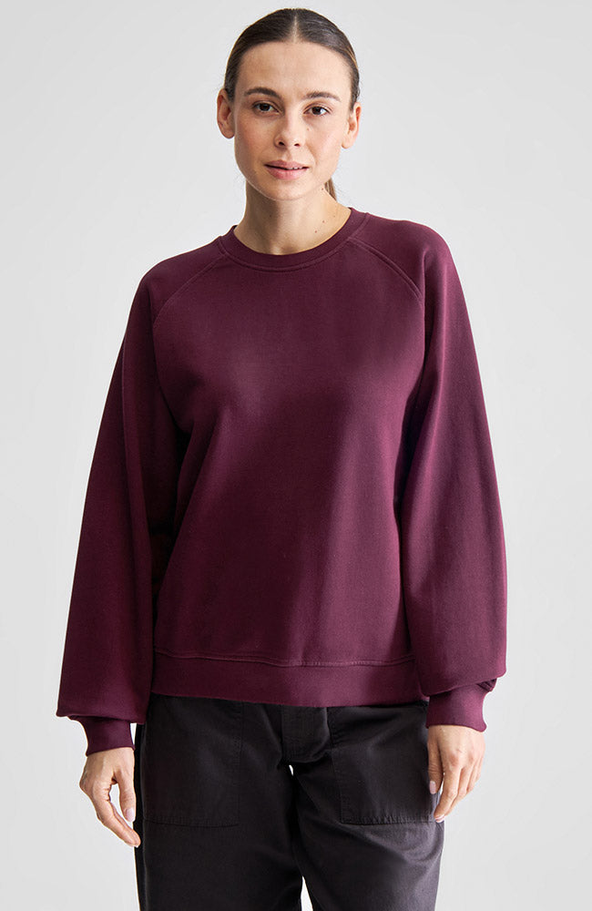 Ystad base sweater fig red