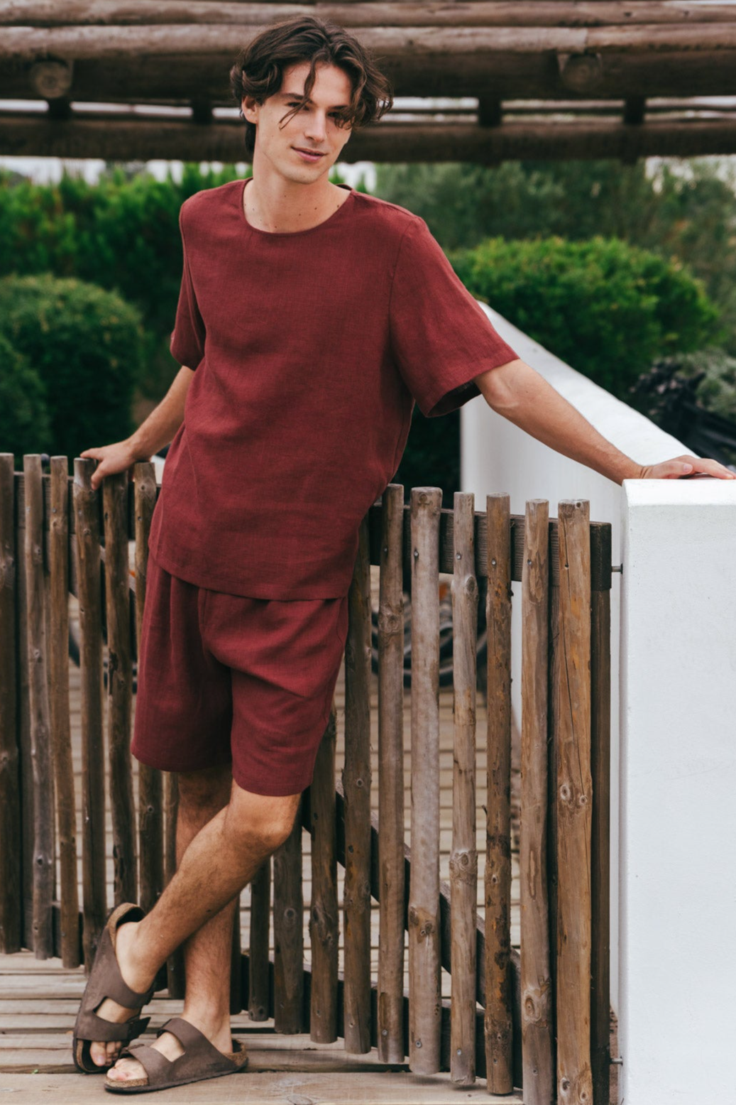 AmourLinen Billy Terracotta Pyjamaset