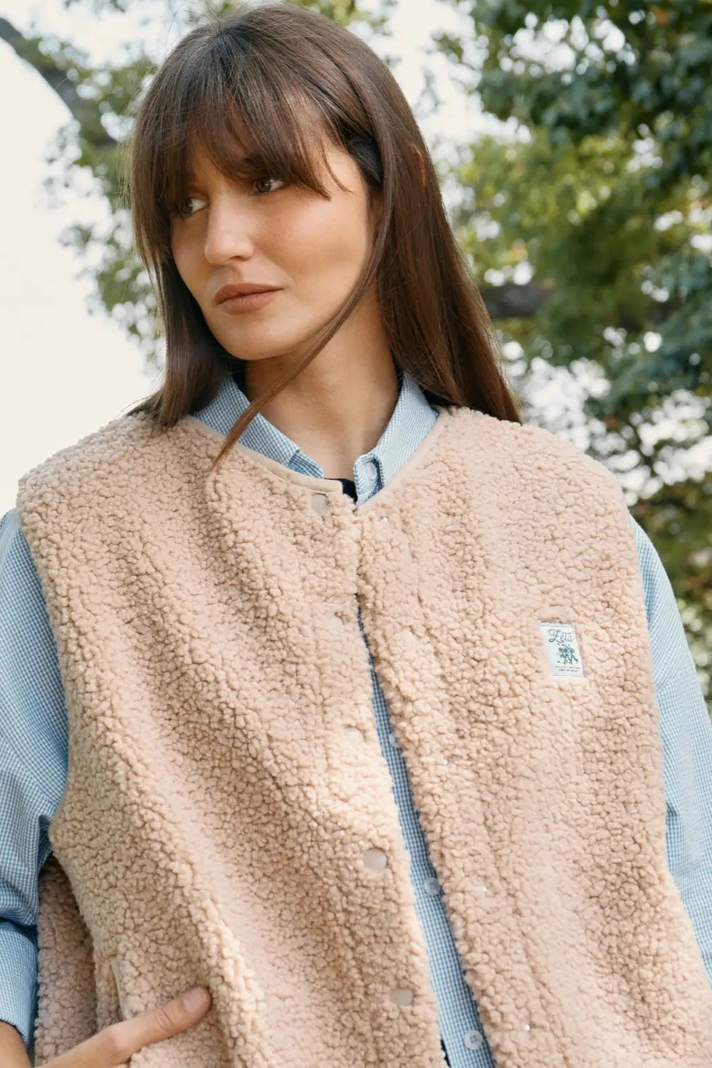 ZÃ¨ta  Sherpa-Vest In Camelbeige
