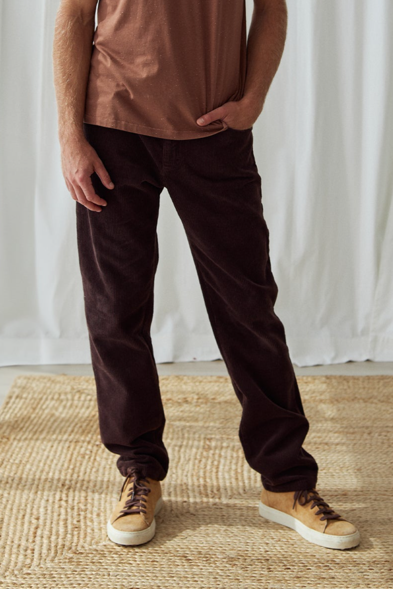 TWOTHIRDS mannen vegan Broek Midden Molbruin