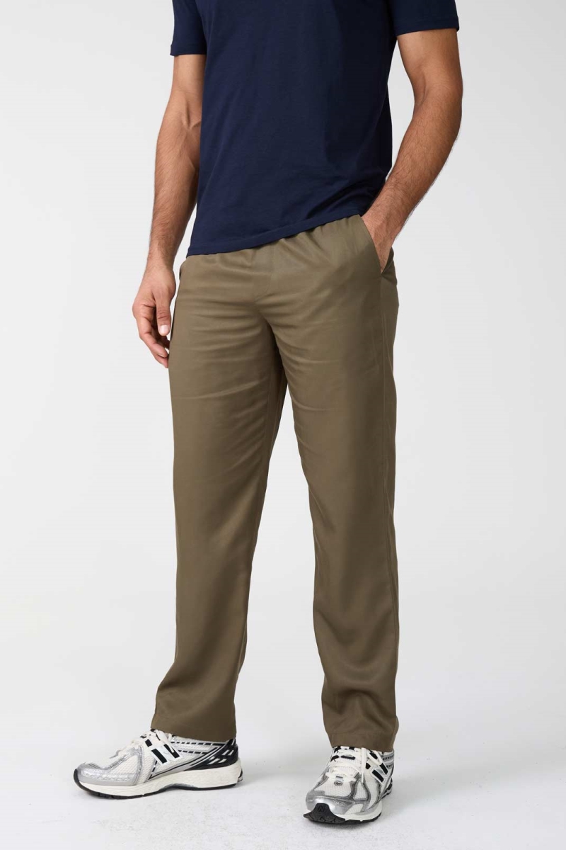 Yahmo mannen vegan Broek Walter Olive
