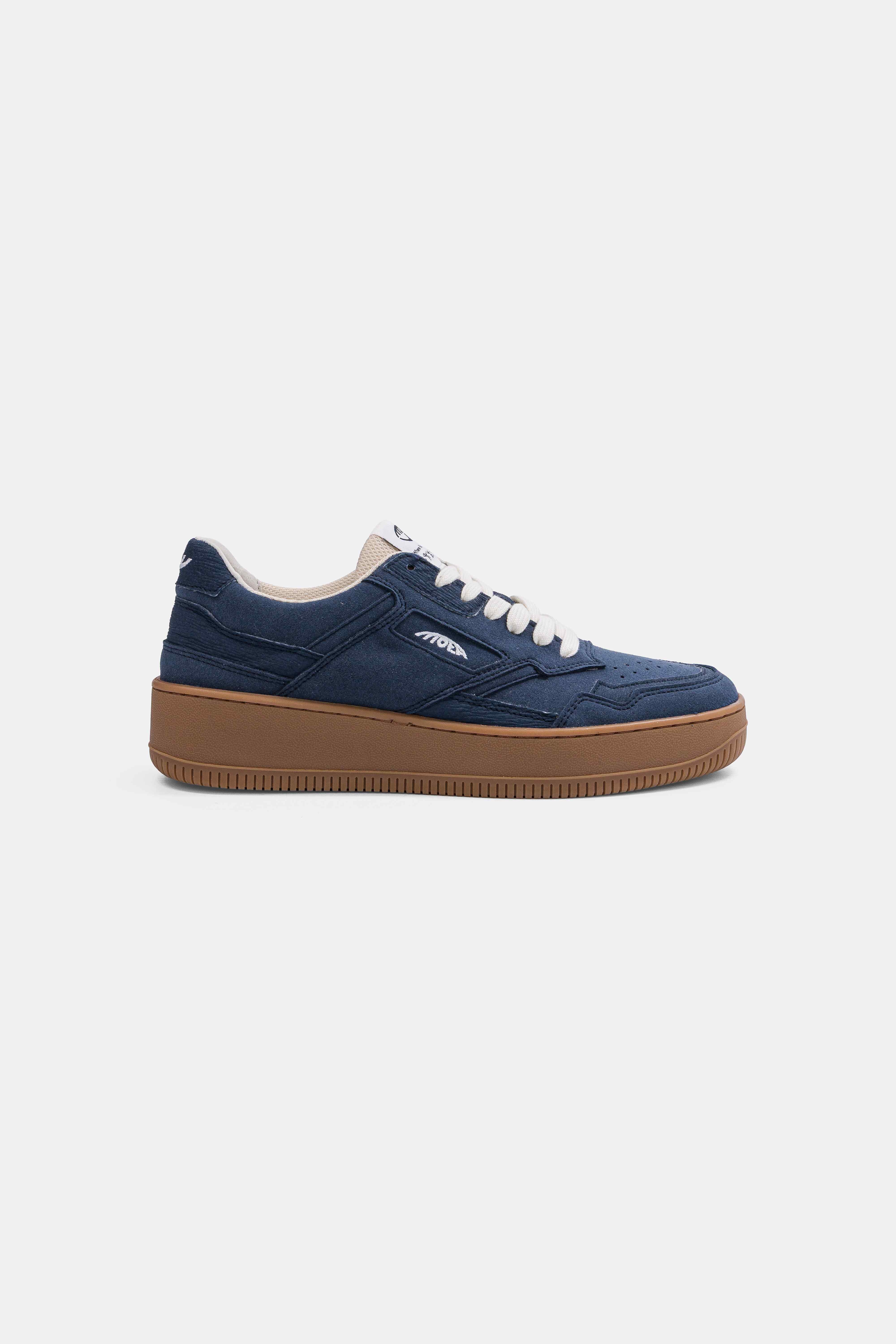 MoEa mannen vegan Sneakers Origin Full Blue Vegan Suede Mushroom