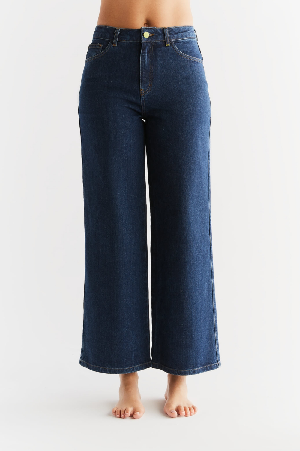 Evermind  Jeans Met Wijde Pijpen, Lapisblauw