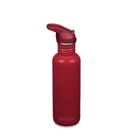 Klean Kanteen Classic 800ml Garnet, RVS drinkfles met Flip SportCap